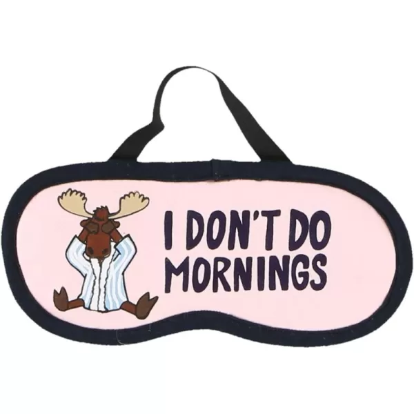 LazyOne Womens Cotton Face Mask for Sleep Washable Sleeping Mask for Adults Bear Bear in AMDont Do Mornings Moose Pink