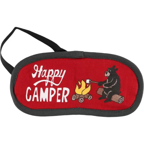 LazyOne Womens Cotton Face Mask for Sleep Washable Sleeping Mask for Adults Bear Bear in AMHappy Camper Sleep Mask