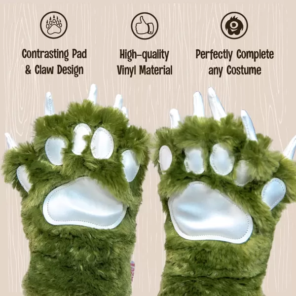 Lazy One Animal Paw Mittens for Adults and KidsDino Mitt