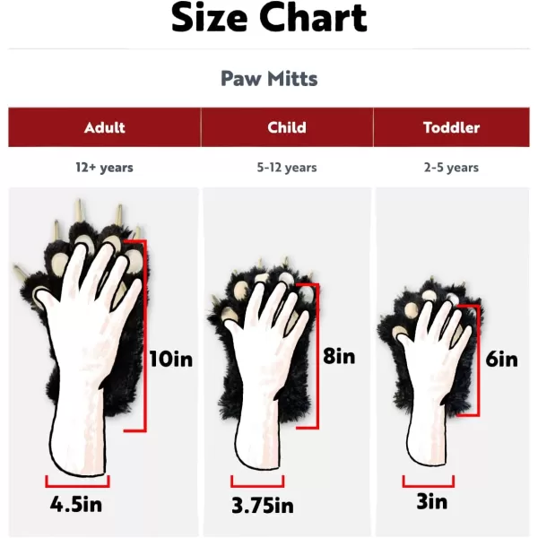 Lazy One Animal Paw Mittens for Adults and KidsLeopard Mitt