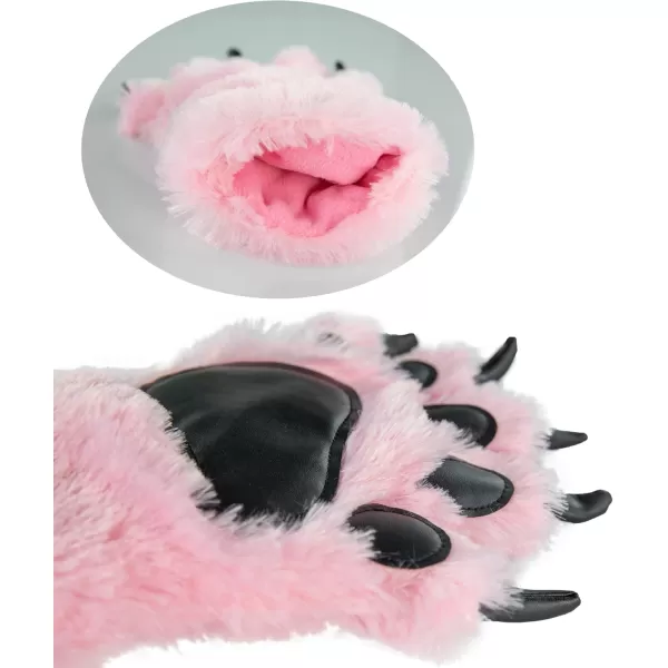 Lazy One Animal Paw Mittens for Adults and KidsPink Mitt