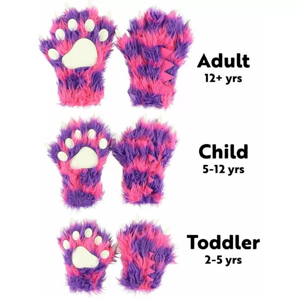 Lazy One Animal Paw Mittens for Adults and KidsPink Monster Mitt