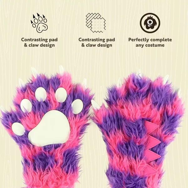 Lazy One Animal Paw Mittens for Adults and KidsPink Monster Mitt