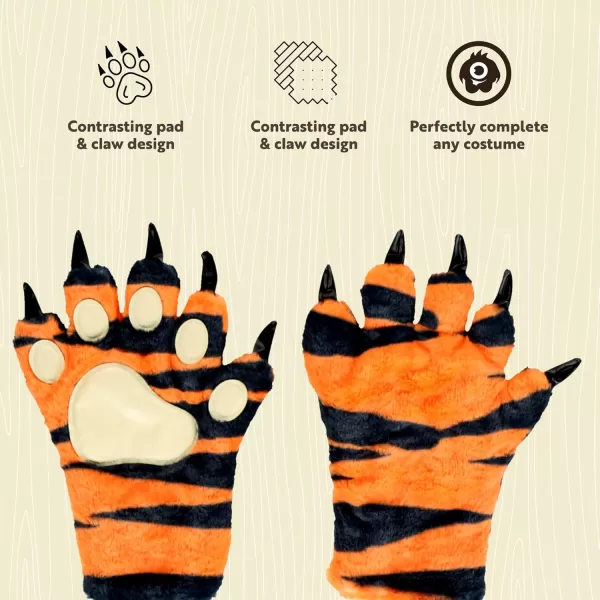 Lazy One Animal Paw Mittens for Adults and KidsTiger Mitt