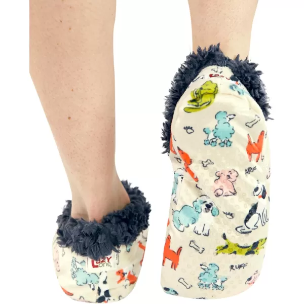 Lazy One Fuzzy Feet Slipper Socks for Women Cute FleeceLined House Slippers Cute Dog ampamp Cat DesignRuff Night Colorful Fuzzy Feet