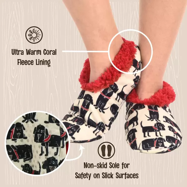 Lazy One Fuzzy Feet Slipper Socks for Women Cute FleeceLined House Slippers Cute Dog ampamp Cat DesignRuff Night Fuzzy Feet