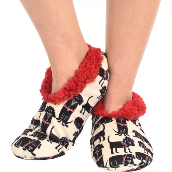 Lazy One Fuzzy Feet Slipper Socks for Women Cute FleeceLined House Slippers Cute Dog ampamp Cat DesignRuff Night Fuzzy Feet