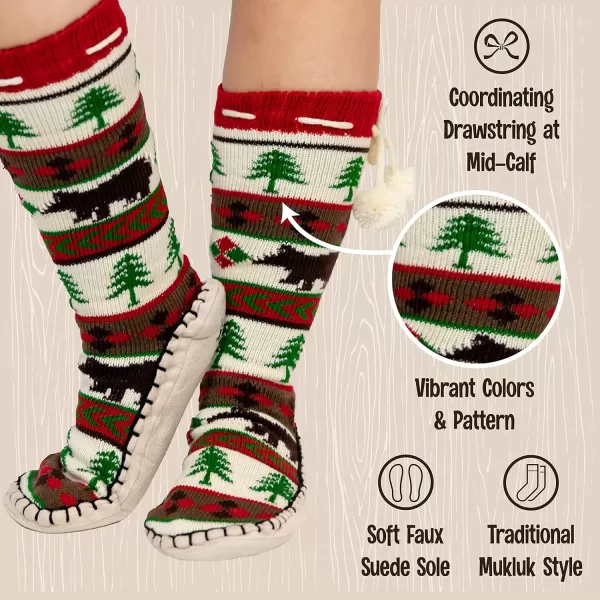 Lazy One Knitted Slipper Socks for Women Cute Womens Clothing Warm CozyBear Essentials Knitted Slipper Socks