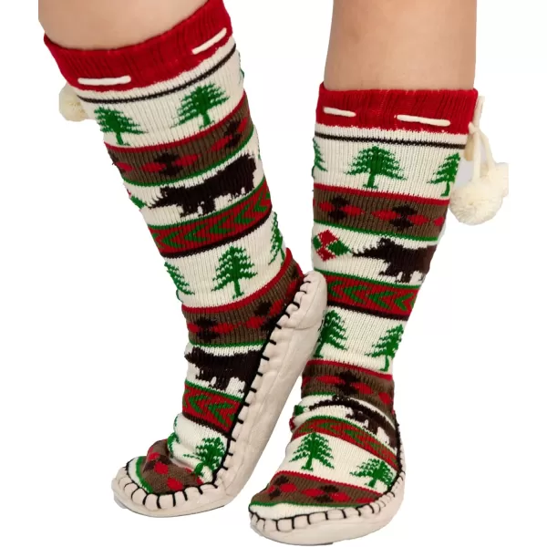 Lazy One Knitted Slipper Socks for Women Cute Womens Clothing Warm CozyBear Essentials Knitted Slipper Socks