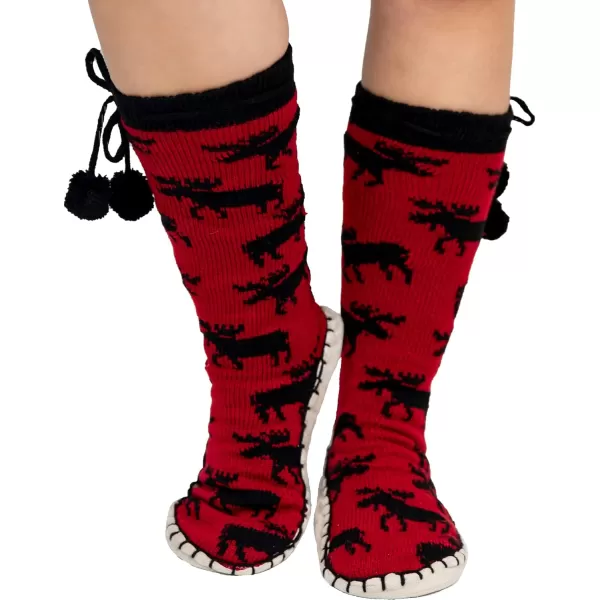 Lazy One Knitted Slipper Socks for Women Cute Womens Clothing Warm CozyClassic Moose Knitted Slipper Socks