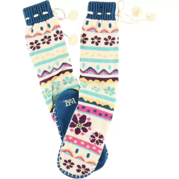 Lazy One Knitted Slipper Socks for Women Cute Womens Clothing Warm CozyFlower Power Knitted Slipper Socks