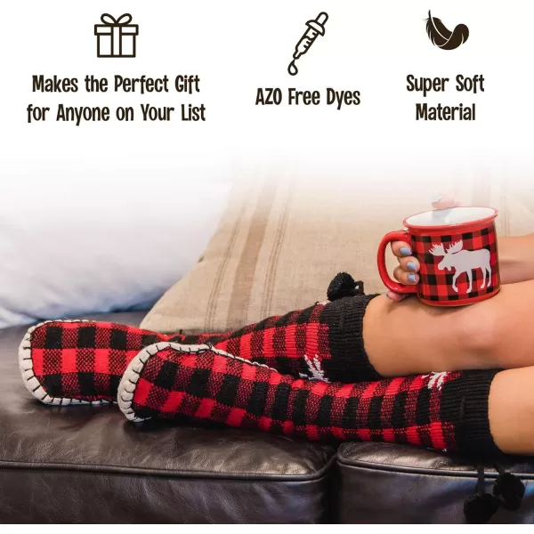 Lazy One Knitted Slipper Socks for Women Cute Womens Clothing Warm CozyFlower Power Knitted Slipper Socks