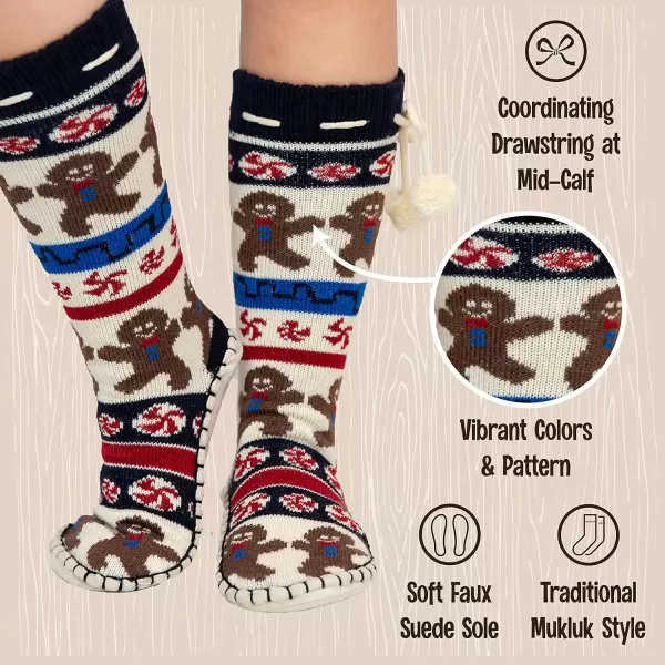 Lazy One Knitted Slipper Socks for Women Cute Womens Clothing Warm CozySweet Cheeks Gingerbread Knitted Slipper Socks