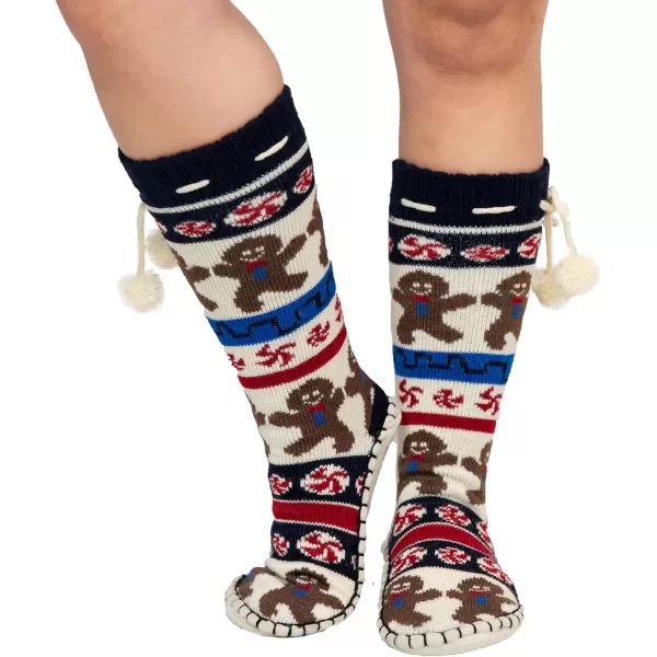 Lazy One Knitted Slipper Socks for Women Cute Womens Clothing Warm CozySweet Cheeks Gingerbread Knitted Slipper Socks