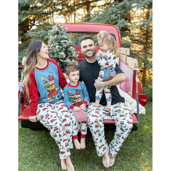 Lazy One Matching Holiday Pajamas for Family Holiday Pajama Sets for Adults Teens Kids Baby and DogChristmas Cars Pajama Sets