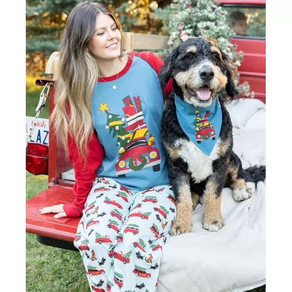 Lazy One Matching Holiday Pajamas for Family Holiday Pajama Sets for Adults Teens Kids Baby and DogChristmas Cars Pajama Sets