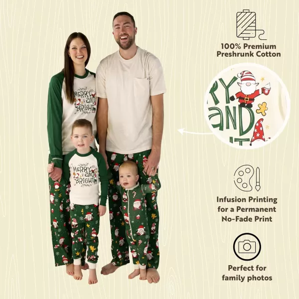 Lazy One Matching Holiday Pajamas for Family Holiday Pajama Sets for Adults Teens Kids Baby and DogChristmas Gnome Pajama Set