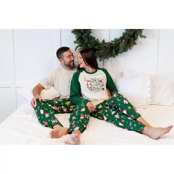 Lazy One Matching Holiday Pajamas for Family Holiday Pajama Sets for Adults Teens Kids Baby and DogChristmas Gnome Pajama Set