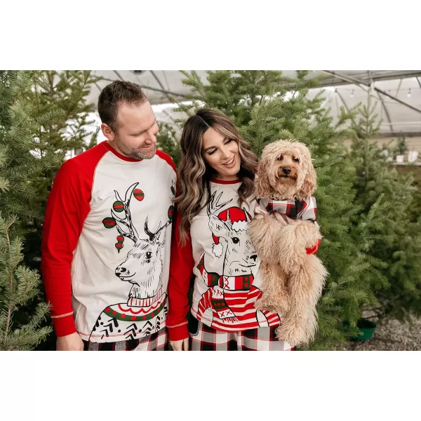 Lazy One Matching Holiday Pajamas for Family Holiday Pajama Sets for Adults Teens Kids Baby and DogDeer Christmas Pajama Sets