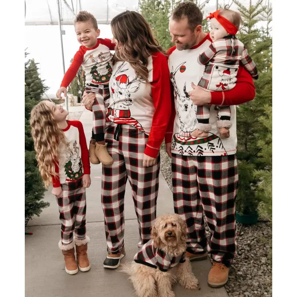 Lazy One Matching Holiday Pajamas for Family Holiday Pajama Sets for Adults Teens Kids Baby and DogDeer Christmas Pajama Sets
