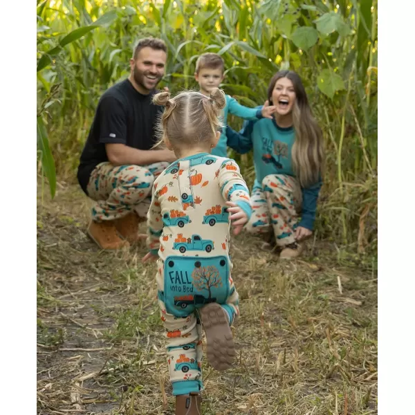 Lazy One Matching Holiday Pajamas for Family Holiday Pajama Sets for Adults Teens Kids Baby and DogFall Into Bed Pajama Sets