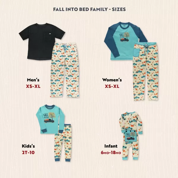 Lazy One Matching Holiday Pajamas for Family Holiday Pajama Sets for Adults Teens Kids Baby and DogFall Into Bed Pajama Sets