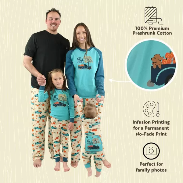 Lazy One Matching Holiday Pajamas for Family Holiday Pajama Sets for Adults Teens Kids Baby and DogFall Into Bed Pajama Sets