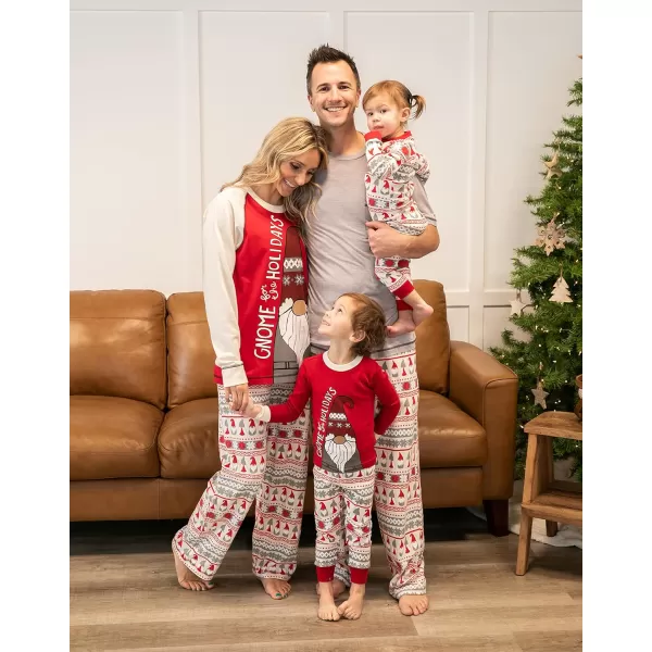 Lazy One Matching Holiday Pajamas for Family Holiday Pajama Sets for Adults Teens Kids Baby and DogGnome Holiday Family Pajamas