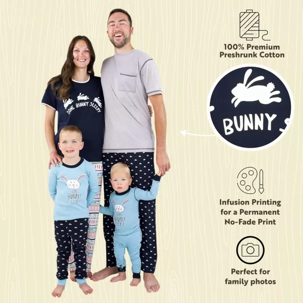 Lazy One Matching Holiday Pajamas for Family Holiday Pajama Sets for Adults Teens Kids Baby and DogSome Bunny Family Pajamas