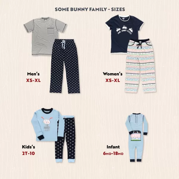 Lazy One Matching Holiday Pajamas for Family Holiday Pajama Sets for Adults Teens Kids Baby and DogSome Bunny Family Pajamas