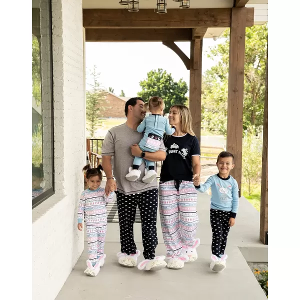 Lazy One Matching Holiday Pajamas for Family Holiday Pajama Sets for Adults Teens Kids Baby and DogSome Bunny Family Pajamas