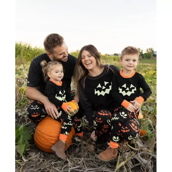 Lazy One Matching Holiday Pajamas for Family Holiday Pajama Sets for Adults Teens Kids Baby and DogSpooky Faces Pajama Sets