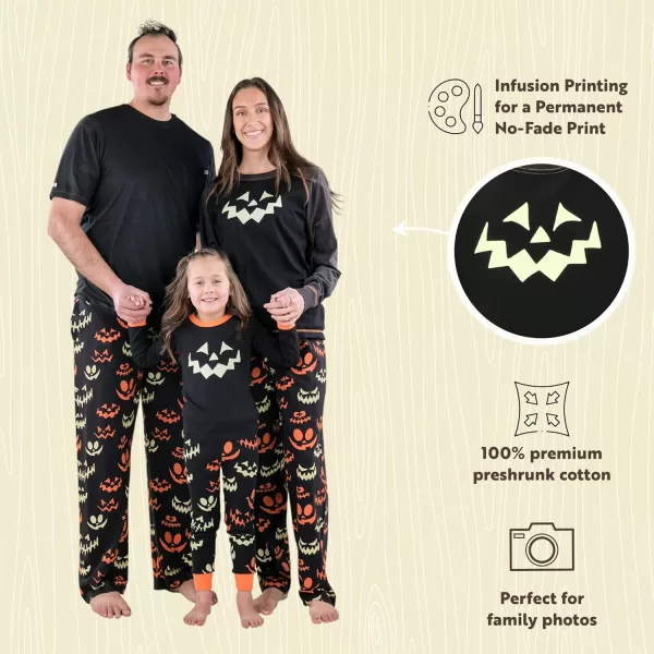 Lazy One Matching Holiday Pajamas for Family Holiday Pajama Sets for Adults Teens Kids Baby and DogSpooky Faces Pajama Sets