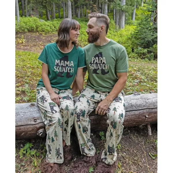 Lazy One Matching Holiday Pajamas for Family Holiday Pajama Sets for Adults Teens Kids Baby and DogSquatch Family Set