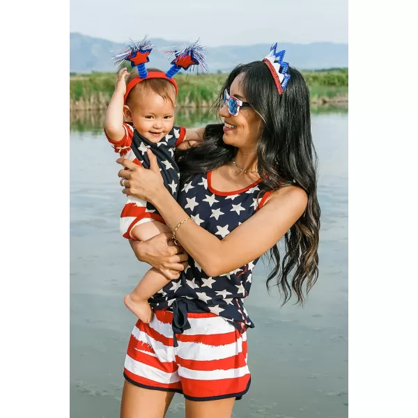 Lazy One Matching Holiday Pajamas for Family Holiday Pajama Sets for Adults Teens Kids Baby and DogStars  Stripes