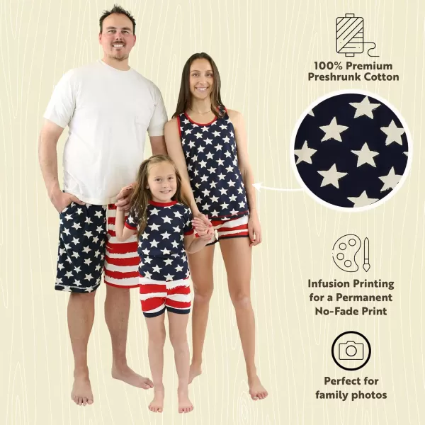 Lazy One Matching Holiday Pajamas for Family Holiday Pajama Sets for Adults Teens Kids Baby and DogStars  Stripes
