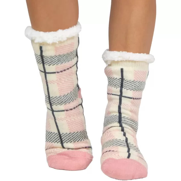 Lazy One Plush Nonskid Socks Fuzzy Socks with Cute Designs for Women Sherpa FleeceLined SocksBear Hug Plush Sock