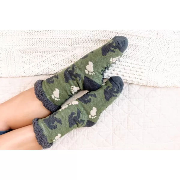 Lazy One Plush Nonskid Socks Fuzzy Socks with Cute Designs for Women Sherpa FleeceLined SocksBigfoot Plush Sock