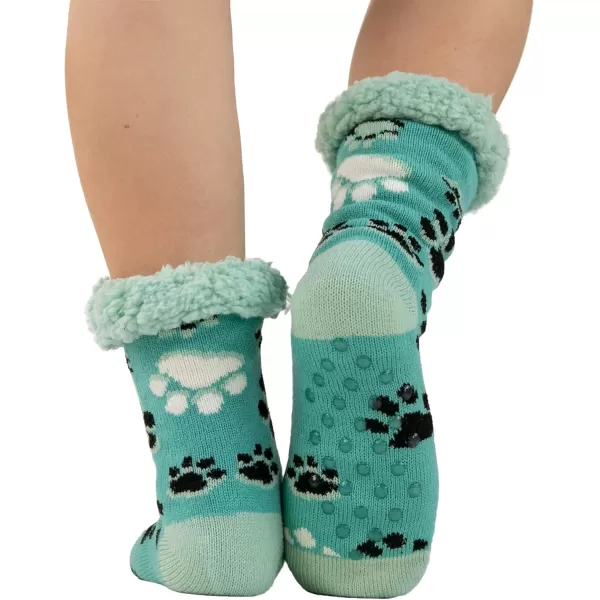 Lazy One Plush Nonskid Socks Fuzzy Socks with Cute Designs for Women Sherpa FleeceLined SocksDog Mom Plush Sock