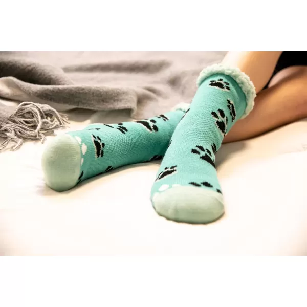 Lazy One Plush Nonskid Socks Fuzzy Socks with Cute Designs for Women Sherpa FleeceLined SocksDog Mom Plush Sock