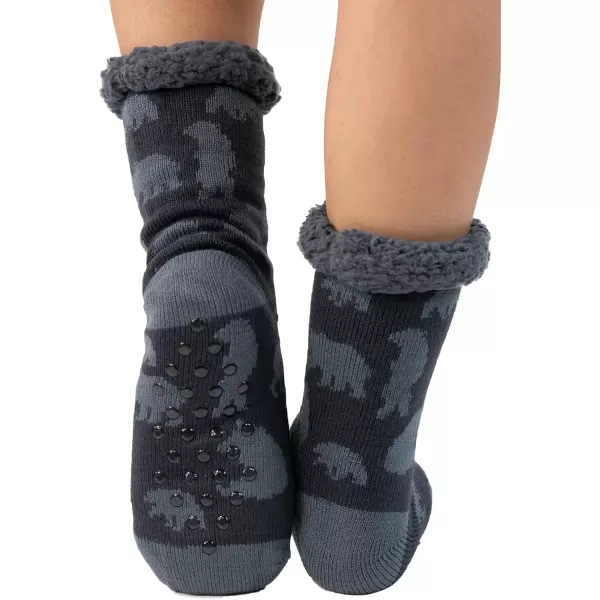 Lazy One Plush Nonskid Socks Fuzzy Socks with Cute Designs for Women Sherpa FleeceLined SocksGet Lost Plush Sock