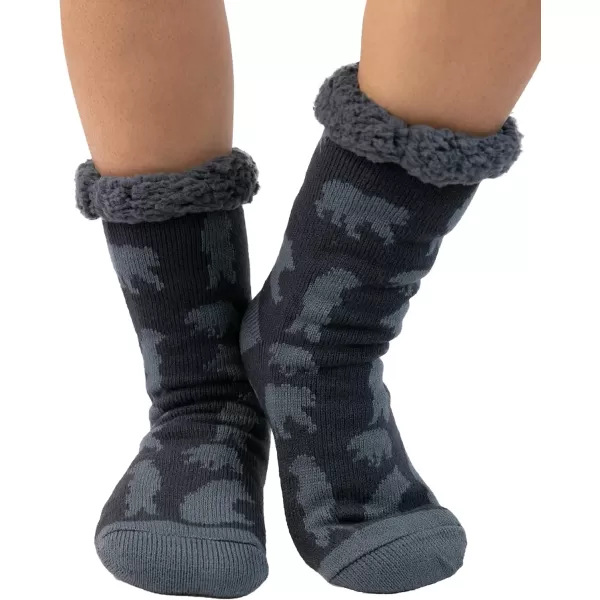Lazy One Plush Nonskid Socks Fuzzy Socks with Cute Designs for Women Sherpa FleeceLined SocksGet Lost Plush Sock