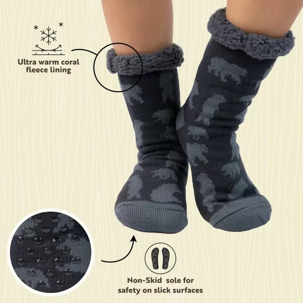 Lazy One Plush Nonskid Socks Fuzzy Socks with Cute Designs for Women Sherpa FleeceLined SocksGet Lost Plush Sock