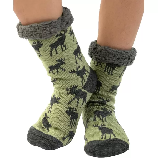 Lazy One Plush Nonskid Socks Fuzzy Socks with Cute Designs for Women Sherpa FleeceLined SocksMountain Made Plush Sock