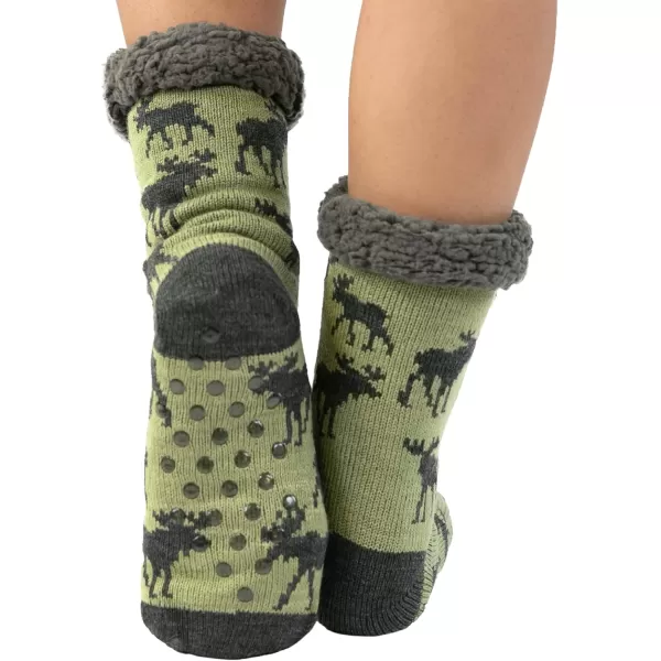 Lazy One Plush Nonskid Socks Fuzzy Socks with Cute Designs for Women Sherpa FleeceLined SocksMountain Made Plush Sock