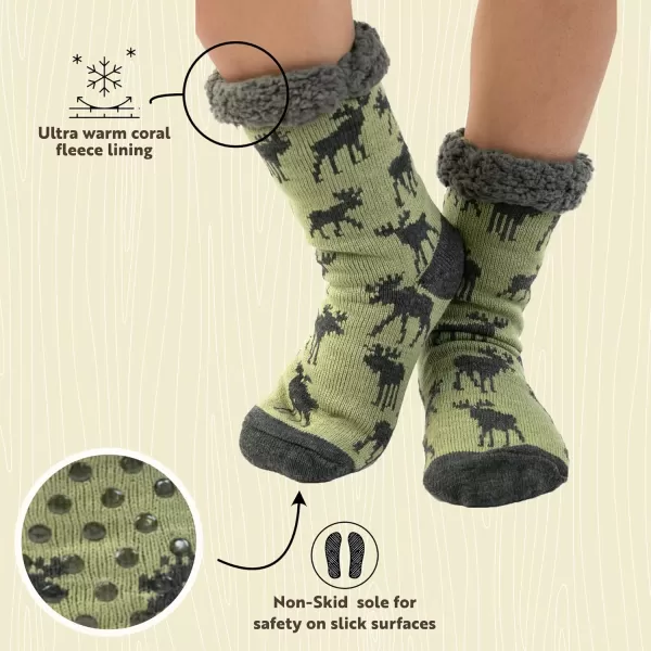 Lazy One Plush Nonskid Socks Fuzzy Socks with Cute Designs for Women Sherpa FleeceLined SocksMountain Made Plush Sock