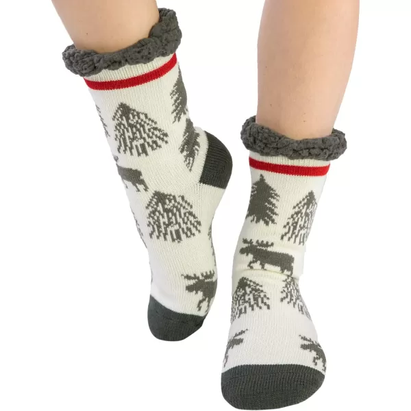 Lazy One Plush Nonskid Socks Fuzzy Socks with Cute Designs for Women Sherpa FleeceLined SocksTake a Hike Plush Sock