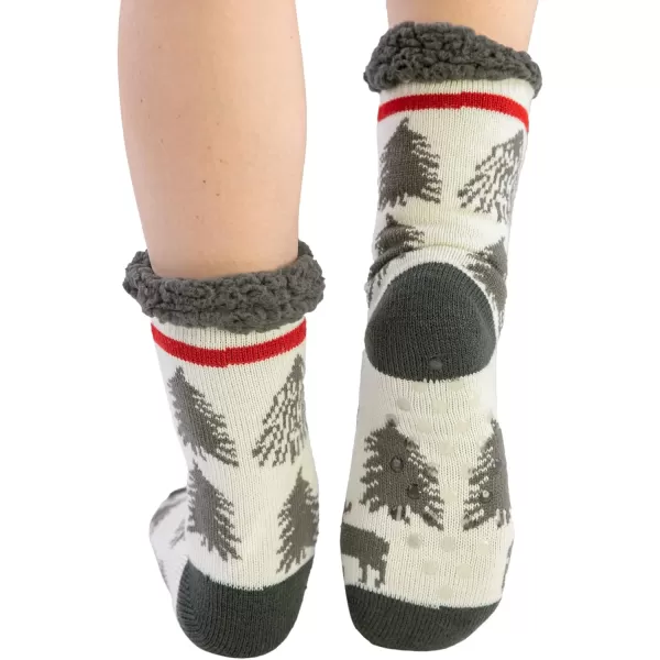 Lazy One Plush Nonskid Socks Fuzzy Socks with Cute Designs for Women Sherpa FleeceLined SocksTake a Hike Plush Sock