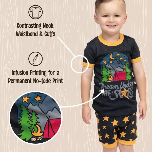 Lazy One ShortSleeved Summer Pajama Set for Girls and Boys Kid Pajama SetDream Under the Stars