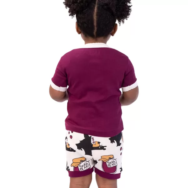 Lazy One ShortSleeved Summer Pajama Set for Girls and Boys Kid Pajama SetHucklebeary